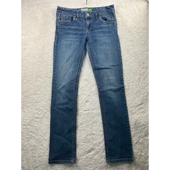 Aeropostale Jeans Womens 5/6 Bayla Skinny Studded Pocket Stretch‎ Denim Pants - Picture 1 of 13